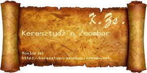 Keresztyén Zsombor névjegykártya